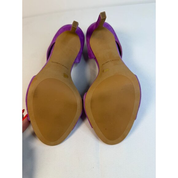Vince Camuto Alinton Purple Suede Size 7 High Stiletto Peeptoe Heel Pumps Formal - Picture 10 of 13
